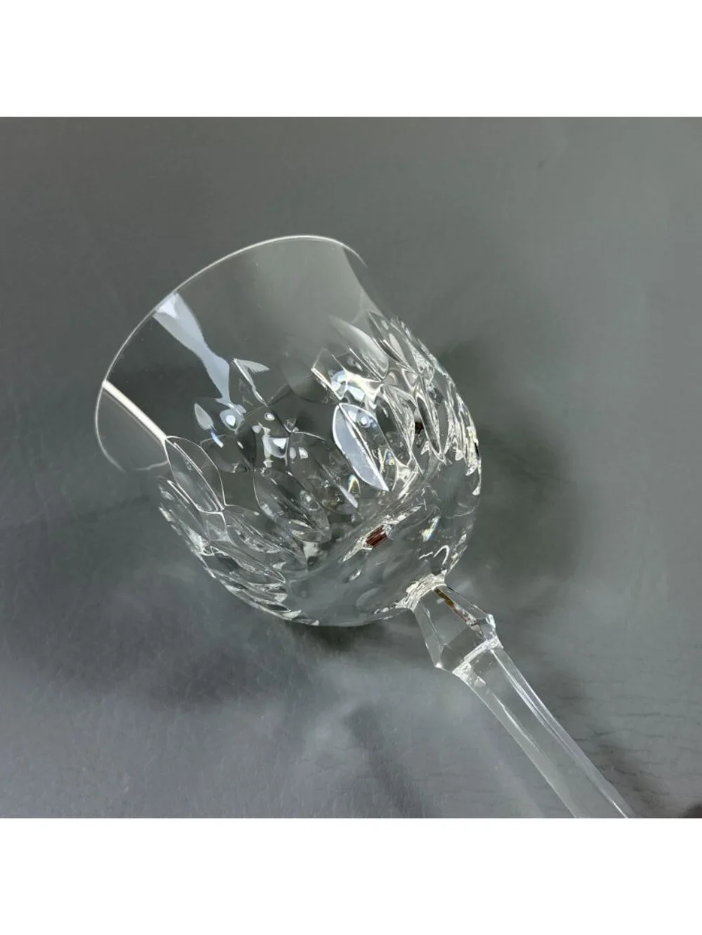 Vintage Josair German Cut Crystal Wine Glasses Set of 2 Lead Crystal Stemware